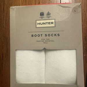 Hunter Women’s White Boot Socks Tall Large